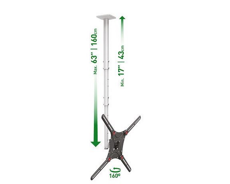 Barkan 4500L dugački teleskopski plafonski nosač za TV 13–86″
