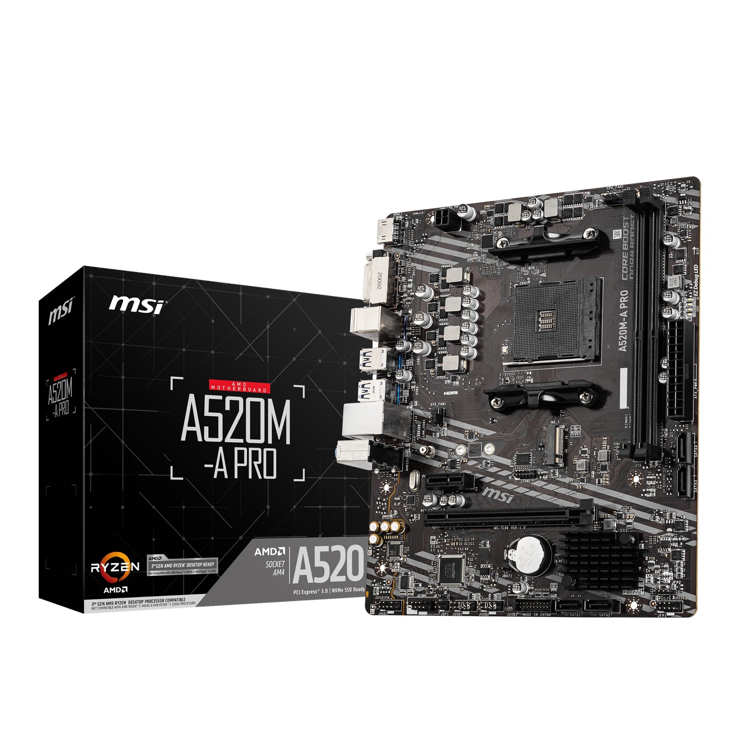 MSI A520M-A PRO matična ploča AM4 microATX