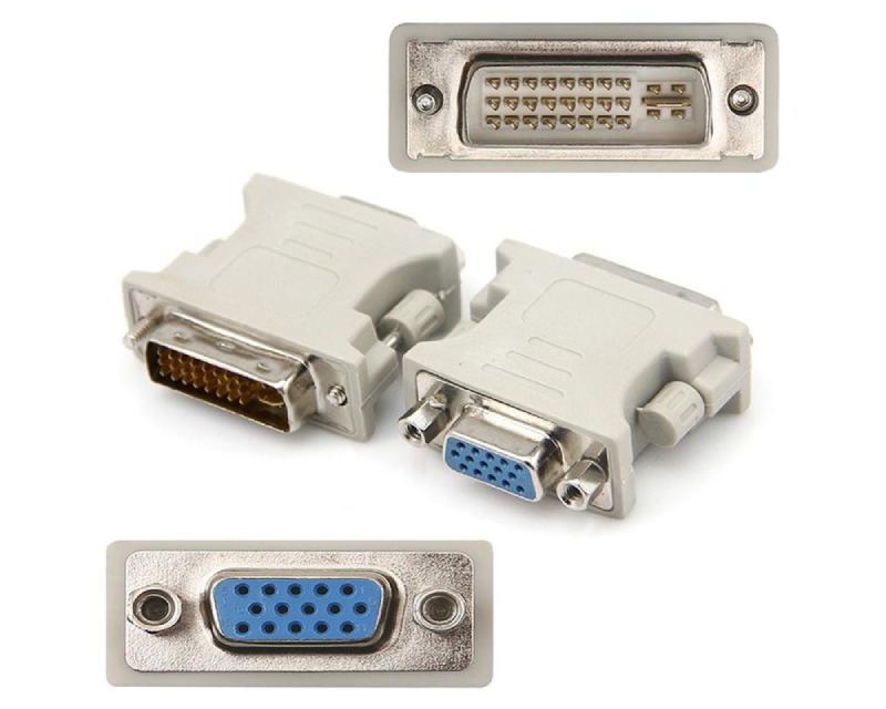 E-Green OST07038 DVI-I na VGA adapter, beli