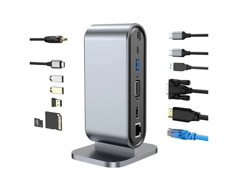 Fast Asia OST08031 USB-C hub sa HDMI, VGA i RJ-45