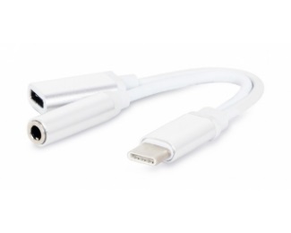 Fast Asia OST03962 USB-C audio adapter sa dodatnim USB-C priključkom