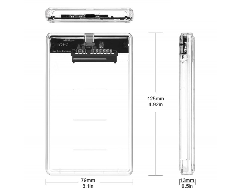 Fast Asia OST05473 SATA kućište za 2,5-inčni HDD/SSD sa USB-C priključkom