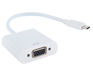 E-Green OST03448 USB-C na VGA adapter, beli