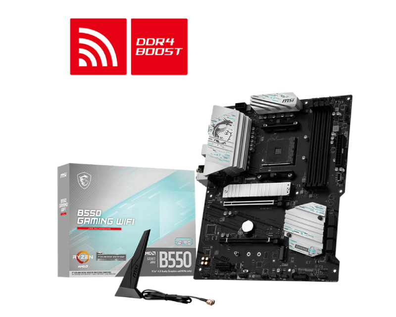 MSI B550 GAMING WIFI AM4 ATX matična ploča, Wi-Fi 5