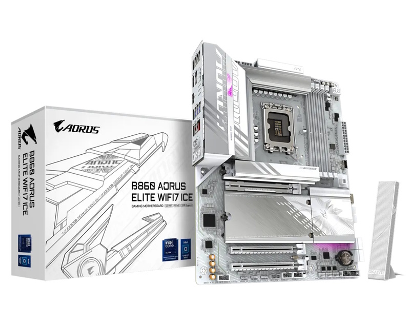Gigabyte B860 AORUS Elite WiFi 7 ICE LGA1851 ATX matična ploča