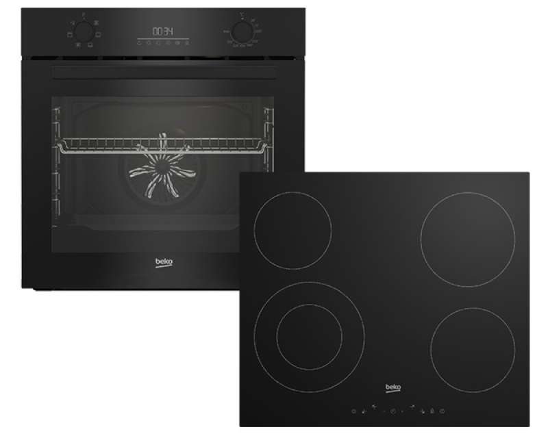 Beko BBSE17320BD ugradni set rerna i staklokeramička ploča