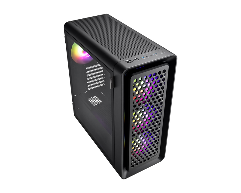 FSP CUT593P crno ATX kućište sa 4 ARGB ventilatora