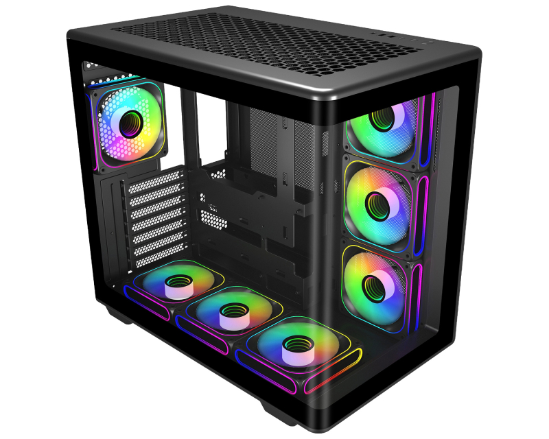 Cooler Master Elite 600 crno Mid Tower kućište sa 7 ARGB ventilatora