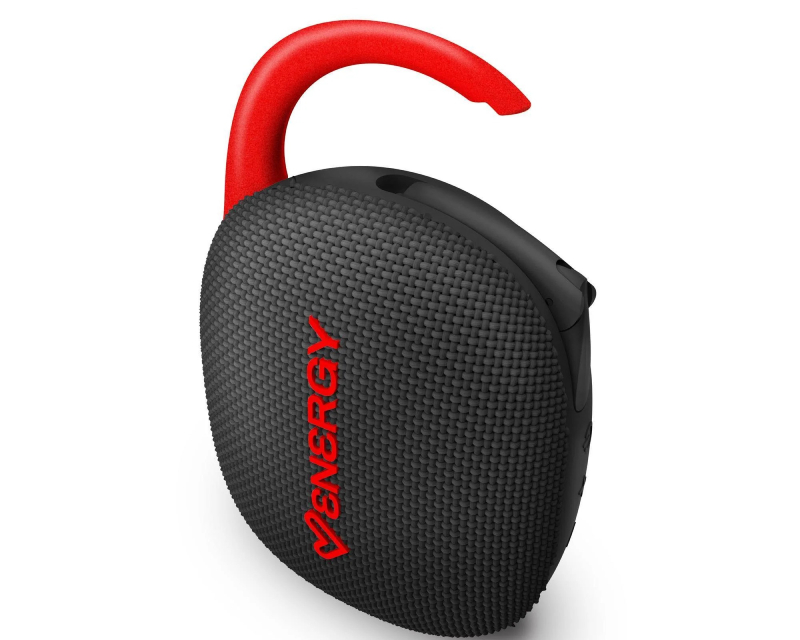 Energy Sistem EnergyClip 9 W prenosni Bluetooth zvučnik IPX7, crno-crveni