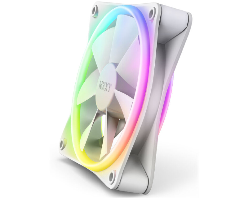 NZXT F120 RGB Duo beli 120 mm ventilator sa dvostranim RGB