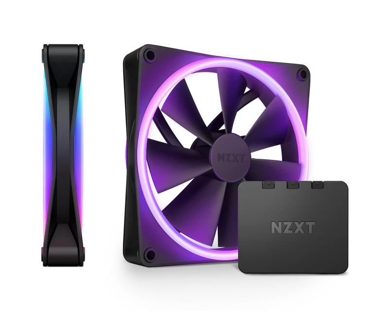 NZXT F140 RGB Duo komplet 2 crna ventilatora 140 mm sa RGB kontrolerom