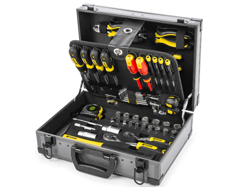 Fieldmann FDG 5021-114R set ručnog alata u metalnom koferu, 114 delova