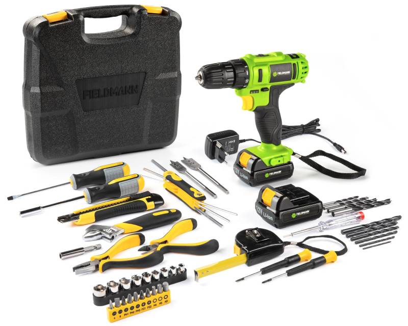 Fieldmann FDV 10205-51AR aku bušilica 12 V sa setom alata od 51 dela