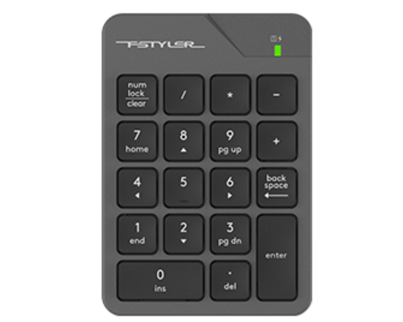 A4Tech FStyler FGK21C bežični numerički blok, sivi, USB-C