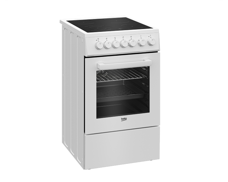 Beko FSE57110GW električni šporet sa staklokeramičkom pločom, 55 l