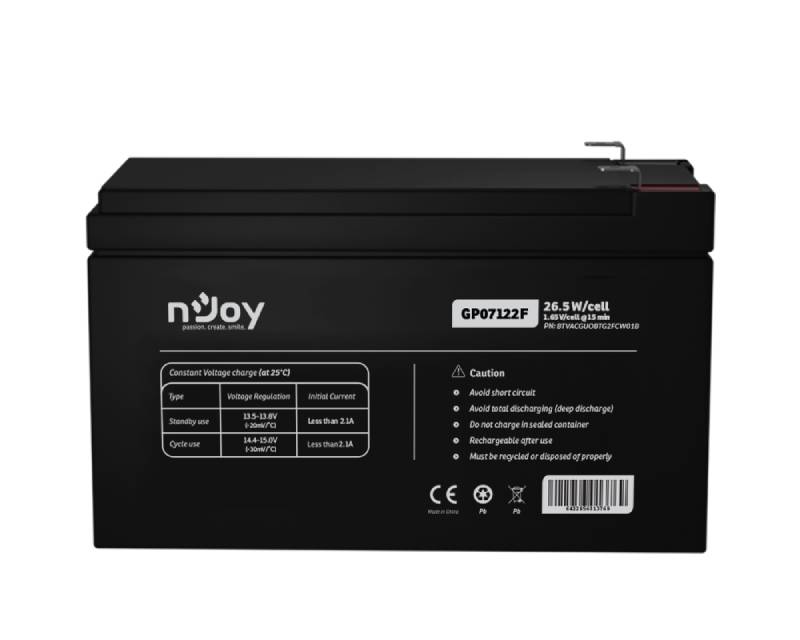 NJOY GP07122F VRLA AGM baterija 12 V 7 Ah