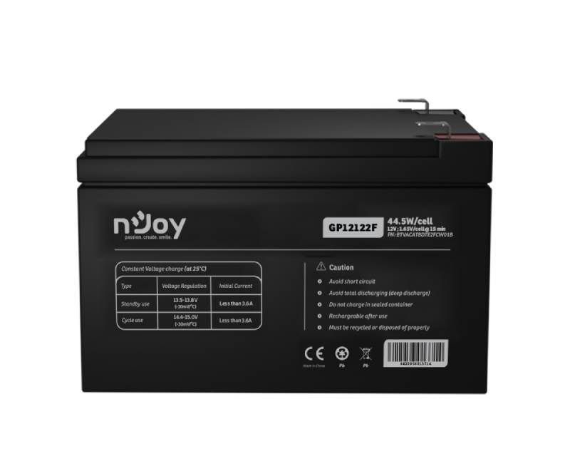 NJOY GP12122F VRLA AGM baterija 12 V 12 Ah
