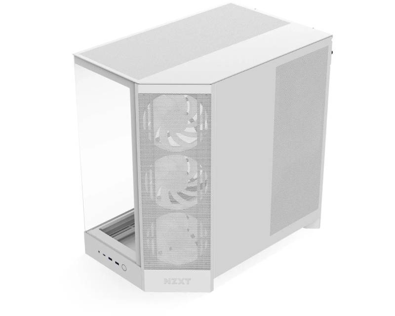 NZXT H9 Flow RGB belo dual-chamber kućište sa F420 RGB Core ventilatorom