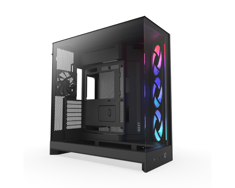 NZXT H9 Flow RGB crno dual-chamber kućište sa F420 RGB Core