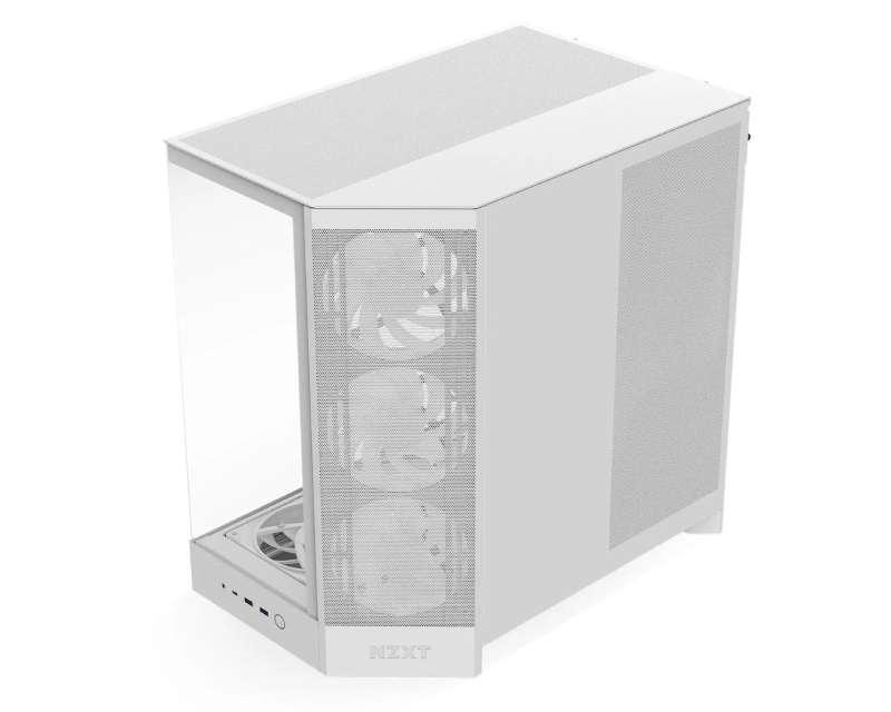 NZXT H9 Flow RGB+ belo dual-chamber kućište sa tri RGB ventilatorska sklopa