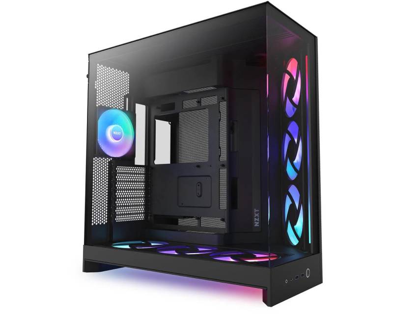 NZXT H9 Flow RGB+ crno dual-chamber kućište sa Control Hub-om