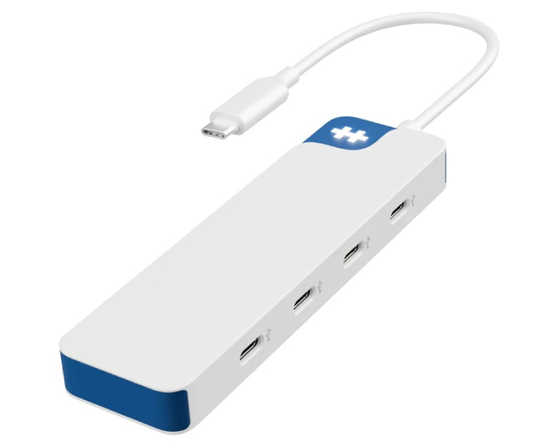 HyperDrive Flex USB-C hub sa 4 USB-C porta, belo-plavi