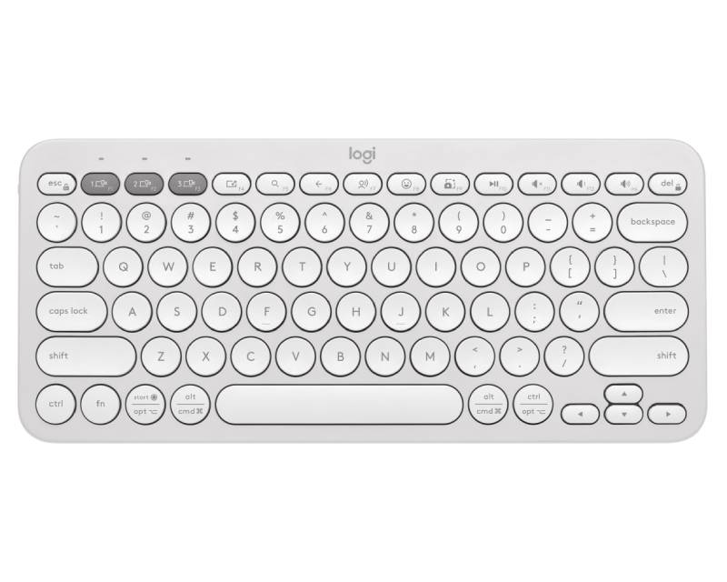 Logitech Pebble Keys 2 K380s Bluetooth tastatura, US, bela