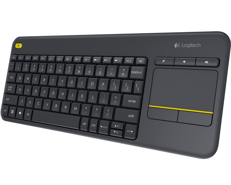 Logitech K400 Plus bežična tastatura sa touchpadom, US, crna