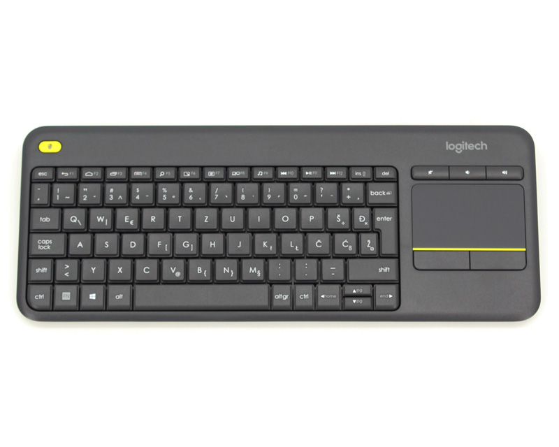 Logitech K400 Plus bežična tastatura sa touchpadom, YU, crna