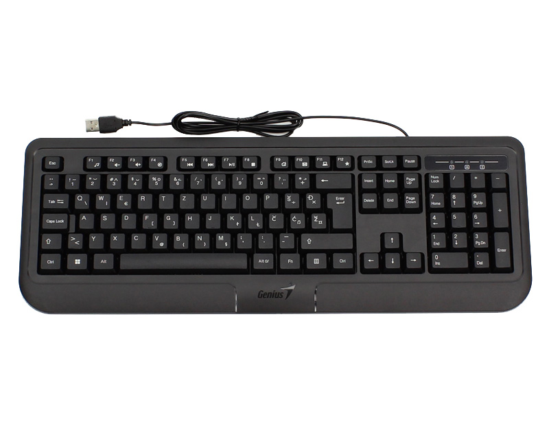 Genius KB-118 II USB tastatura sa osloncem za dlan, YU raspored, crna