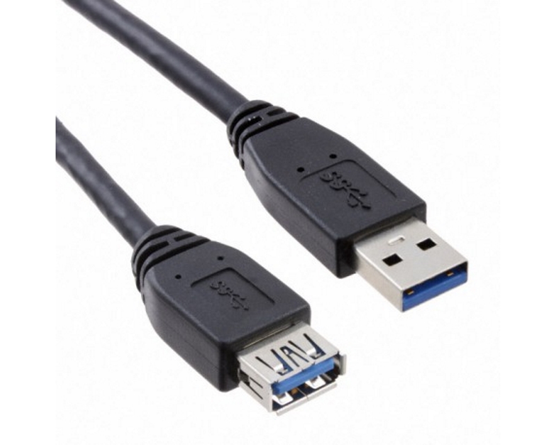 USB 3.0 produžni kabl A muški na A ženski, 1,8 m, crni