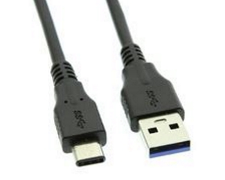 USB 3.0 A na USB-C 3.1 kabl, 1 m, crni