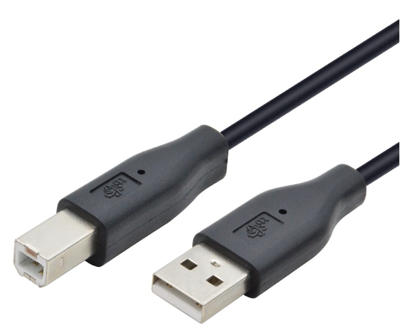 USB 2.0 kabl A muški na B muški, 5 m, crni