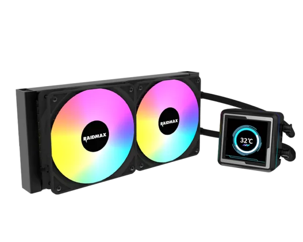 Raidmax LM240BK 240 mm ARGB vodeno hlađenje sa LCD ekranom