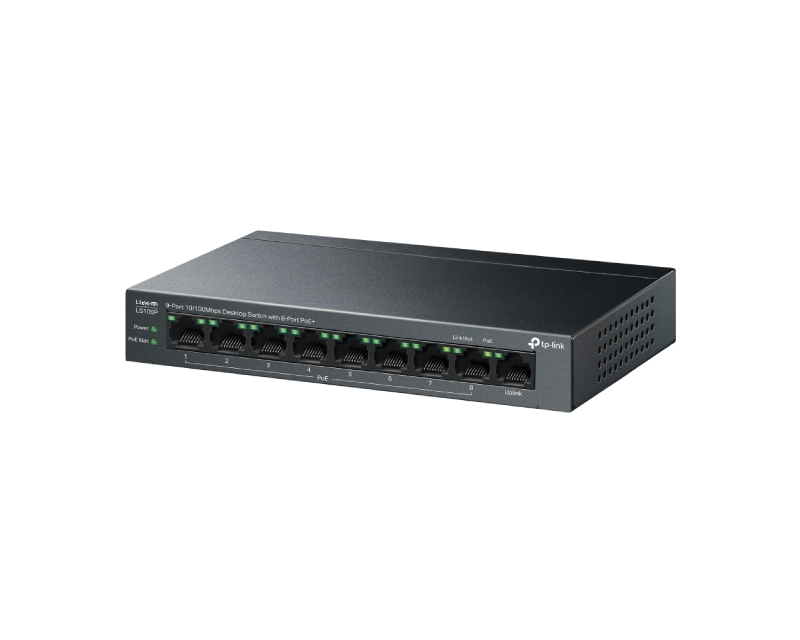 TP-Link LS109P 9-portni PoE+ svič 10/100 Mbps