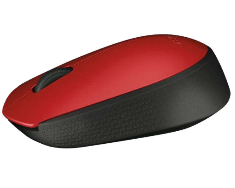 Logitech M171 bežični optički miš, crveno-crni
