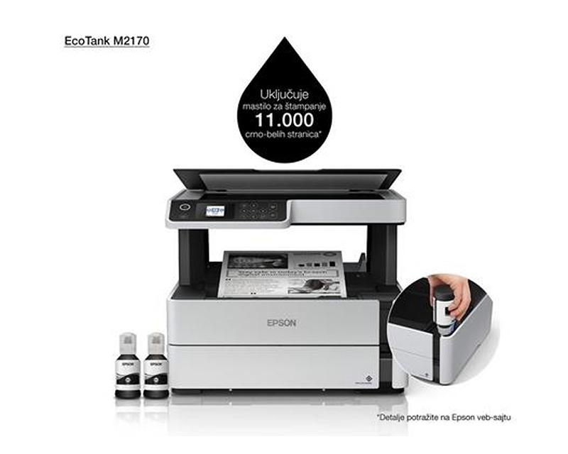 Epson EcoTank M2170 A4 multifunkcijski crno-beli Wi-Fi štampač
