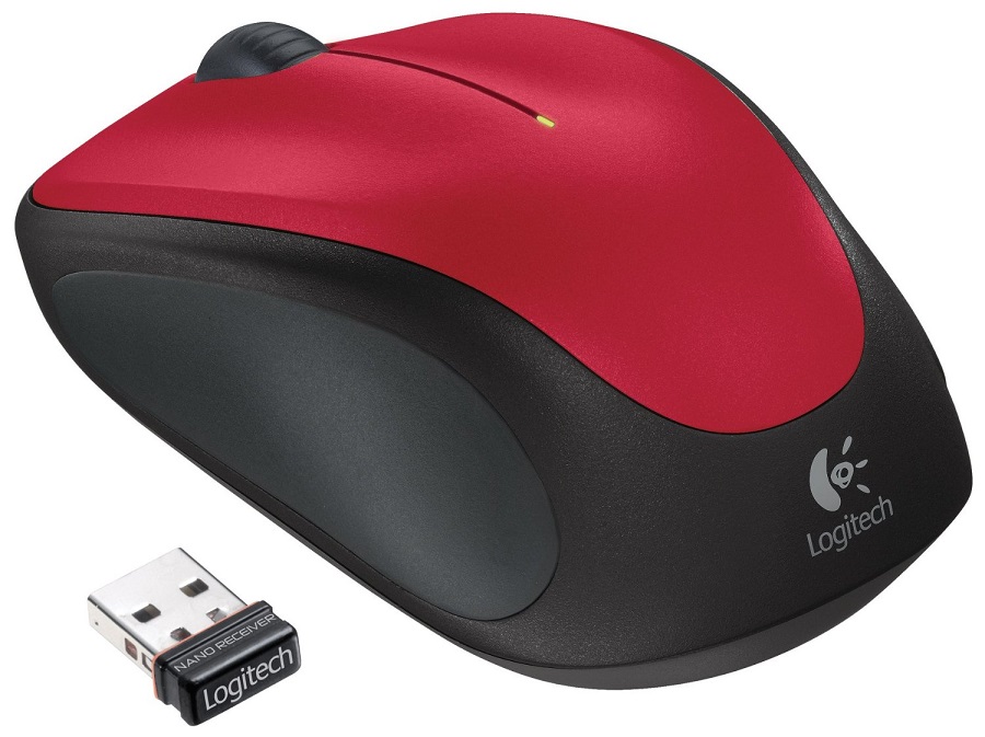 Logitech M235 bežični optički miš, crveni, 1.000 dpi