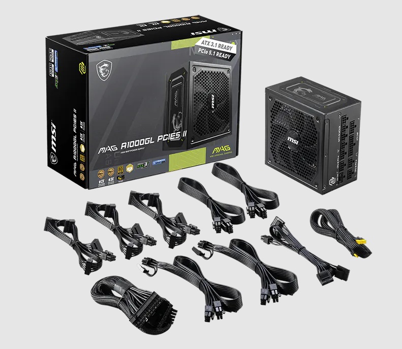 MSI MAG A1000GL PCIE5 II modularno napajanje 1000 W