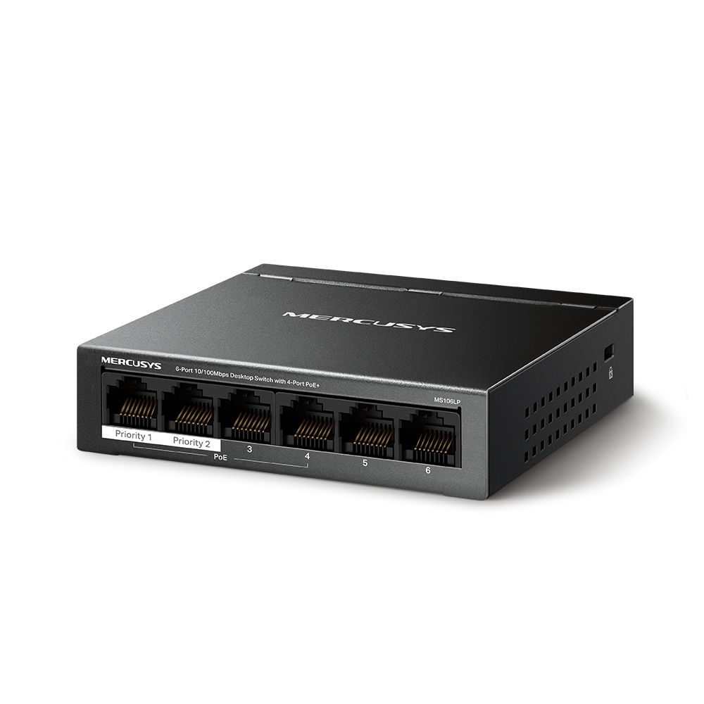 Mercusys MS106LP 6-portni Fast Ethernet switch sa 4 PoE+ porta