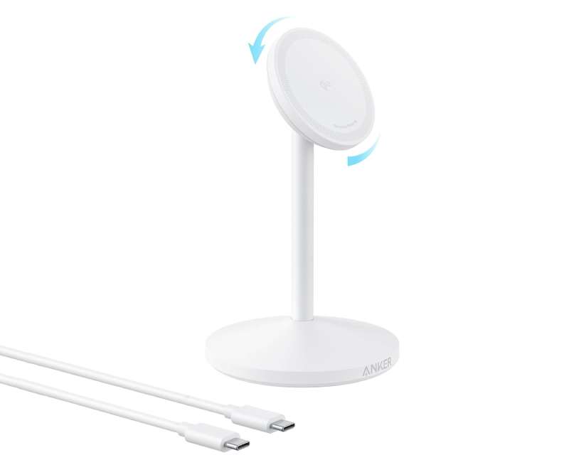 Anker MagGo A25X1 bežični Qi2 stalak za punjenje, 15 W, beli