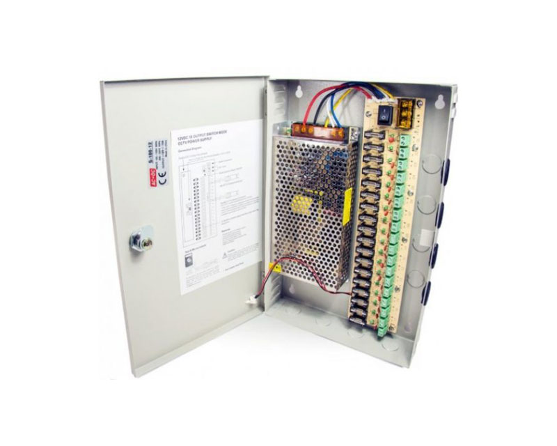 MAXPRO LINE CCTV napajanje 12 V, 15 A, 18 kanala u metalnom ormariću