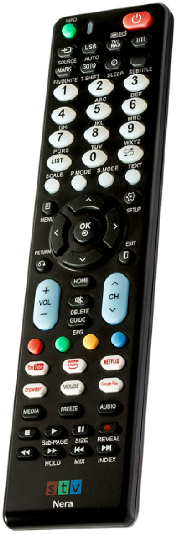 STV Nera univerzalni daljinski upravljač za Alpha, Stella, Blueberry, Volt i MAX TV