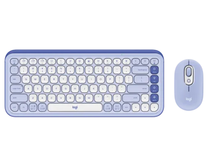 Logitech POP Icon Combo US bežični set tastature i miša, lila
