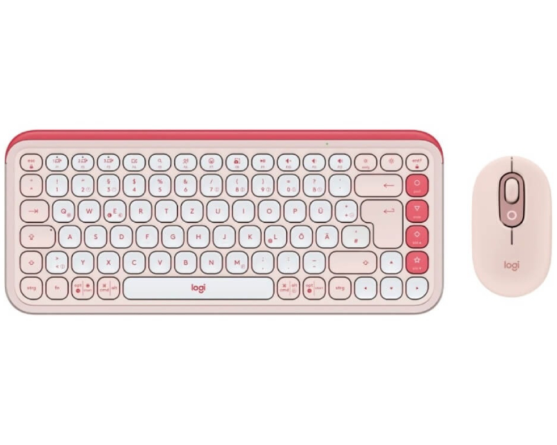 Logitech POP Icon Combo bežični komplet tastature i miša, US (EN), roze