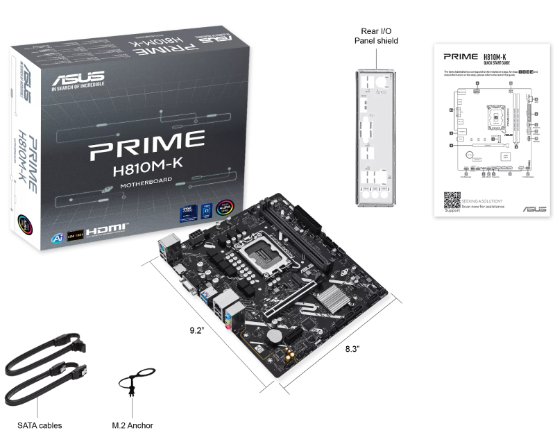 ASUS PRIME H810M-K matična ploča, LGA1851, DDR5, microATX