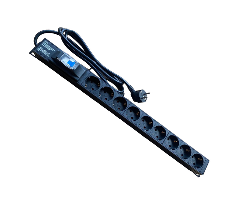 MAXPRO LINE PDU/9-Way 1U rack razvodna letva, 9× Šuko, 2 m, 16 A