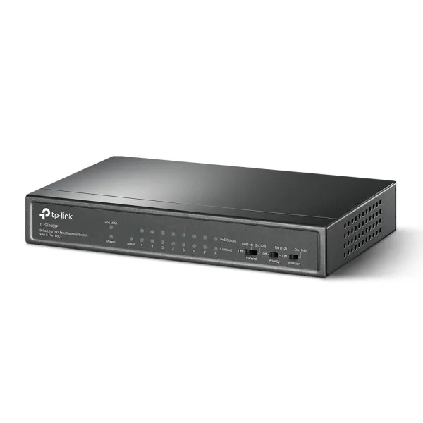 TP-Link TL-SF1009P 9-portni Fast Ethernet PoE+ switch, 8 PoE portova