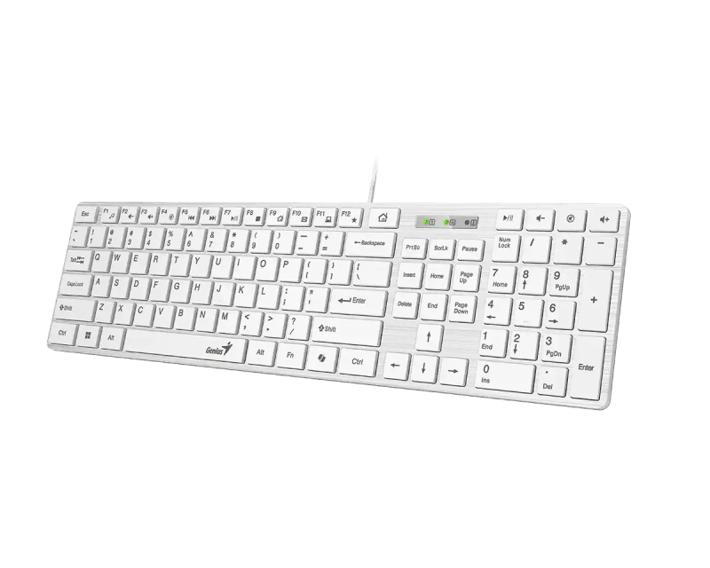 Genius SlimStar 126 USB US bela multimedijalna tastatura
