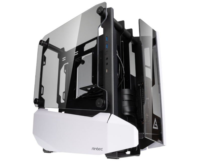 Antec Striker belo-crno otvoreno Mini-ITX kućište sa kaljenim staklom